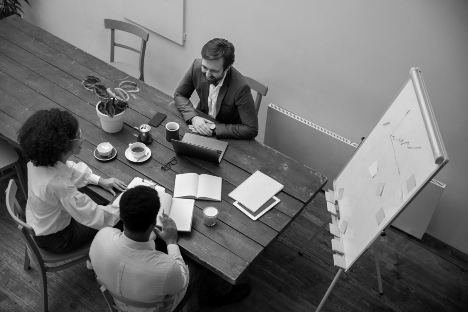 Peaceful workspace with financial planning materials